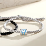 925 Silver Fire & Water Rope Bracelets Lover's Couple Hand Chain Fine Jewelry