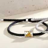 925 Silver Fire & Water Rope Bracelets Lover's Couple Hand Chain Fine Jewelry