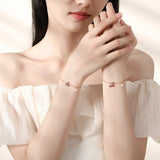 925 Silver Colorful Fruits Charm Bracelet for Women