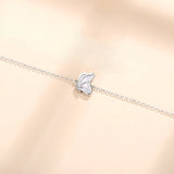 925 Silver Butterfly Charm Bracelet Rose Plated Women Hand Chain