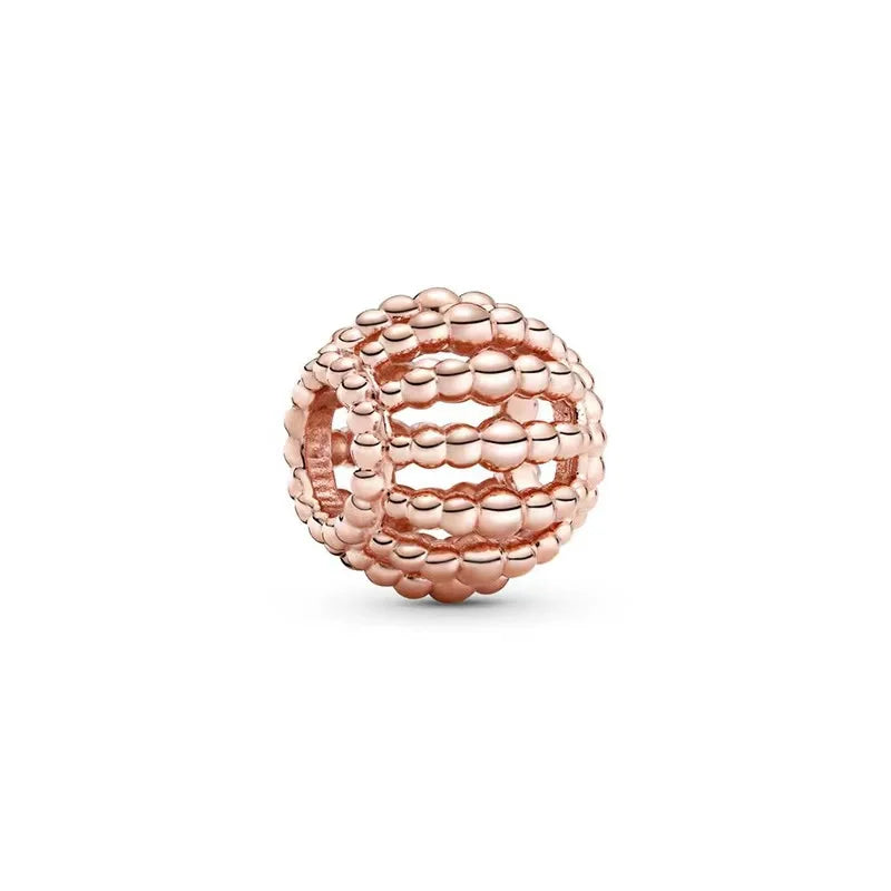 925 Silver Mix Style Rose Crown Flower Robot Heart DIY Charm Bead