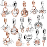 925 Silver Robot Heart Charm Bead for Pandora Bracelet