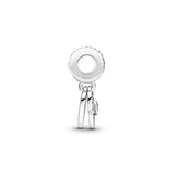 925 Silver Heart Charm Crown Beads Family Tree Pendant for Bracelet DIY Gift
