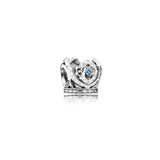 925 Silver Heart Charm Crown Beads Family Tree Pendant for Bracelet DIY Gift