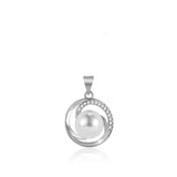 925 Silver Freshwater Pearl Necklace Pendant Women Collares