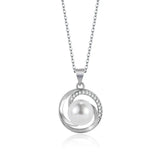 925 Silver Freshwater Pearl Necklace Pendant Women Collares