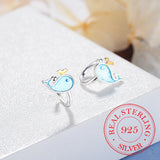 Sterling Silver Whale Stud Earrings for Kids
