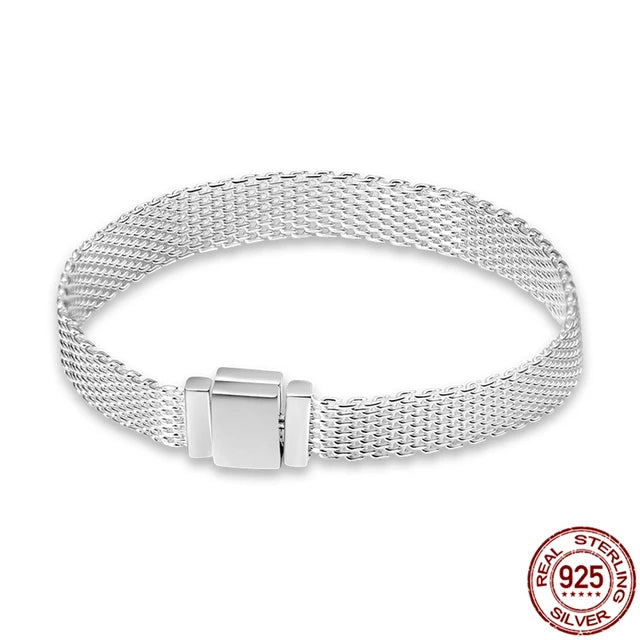 Sterling Silver CZ Chain Bracelet for Women