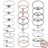 Sterling Silver CZ Chain Bracelet for Women