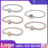 Sterling Silver Bracelet S925 Classic Snake Print Bracelet