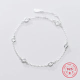 Sterling Silver Diamond Chain Hand Jewelry