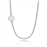 Patterned Silver Chain Necklace for Women