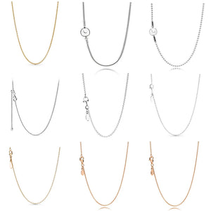 Patterned Silver Chain Necklace for Women