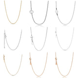 Patterned Silver Chain Necklace for Women