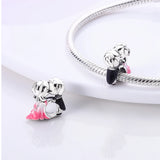 Sterling Silver Women's Bag Airplane Luggage Charms for Bracelets DIY Jewelry