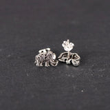 Sterling Silver Elephant Earrings Retro Style