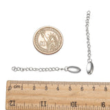 100 Stainless Steel Extender Chains w/ Charms for Jewelry Making 61x3mm