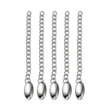 100 Stainless Steel Extender Chains w/ Charms for Jewelry Making 61x3mm