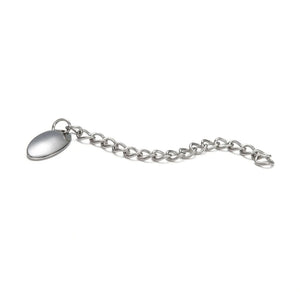 100 Stainless Steel Extender Chains w/ Charms for Jewelry Making 61x3mm