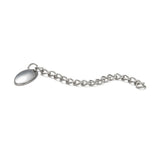 100 Stainless Steel Extender Chains w/ Charms for Jewelry Making 61x3mm