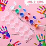 100 Strips 600 Pots Empty Paint Strips Clear Plastic Storage Containers