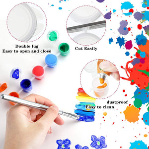 100 Strips 600 Pots Empty Paint Strips Clear Plastic Storage Containers