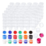 100 Strips 600 Pots Empty Paint Strips Clear Plastic Storage Containers