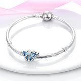 925 Silver Butterfly Charm Beads for Prata Original Bracelet Necklace