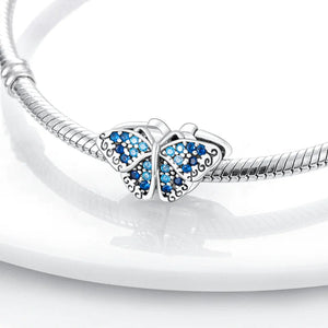 925 Silver Butterfly Charm Beads for Prata Original Bracelet Necklace