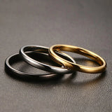 2MM Wide Silver Tungsten Carbide Rings for Women Wedding Finger Jewelry