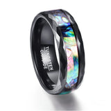 100% Tungsten Carbide Multi-Faceted Polishing Promise Band Men Rings