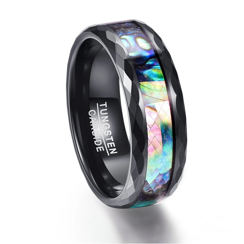 100% Tungsten Carbide Multi-Faceted Polishing Promise Band Men Rings