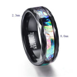 100% Tungsten Carbide Multi-Faceted Polishing Promise Band Men Rings