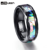 100% Tungsten Carbide Multi-Faceted Polishing Promise Band Men Rings
