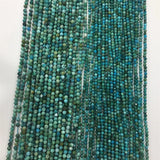 Natural Green Faceted Hubei Turquoise 2.5-3.5MM Bracelet