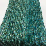 Natural Green Faceted Hubei Turquoise 2.5-3.5MM Bracelet