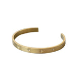 Stainless Steel Star Bangle Open Bracelet Cuff