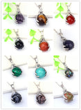 10 Pcs Silver Plated Mixed Quartz Beads Hand Shape Pendant Christmas Gift