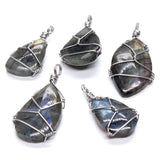Personalized Labradorite Stone Pendant - Christmas Gift