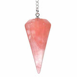 Silver Plated Healing Crystal Quartz Pyramid Pendulum