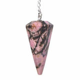 Silver Plated Healing Crystal Quartz Pyramid Pendulum