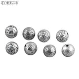Vintage 925 Silver Tibetan Lucky Symbol Beads Eight Buddhist Auspicious Beads
