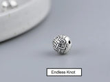 Vintage 925 Silver Tibetan Lucky Symbol Beads Eight Buddhist Auspicious Beads