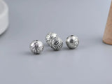 Vintage 925 Silver Tibetan Lucky Symbol Beads Eight Buddhist Auspicious Beads