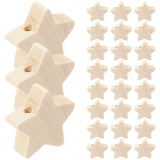 Wooden Bead Star Shaped Beads for Crafts DIY Jewelry Making
