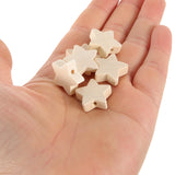 Wooden Bead Star Shaped Beads for Crafts DIY Jewelry Making
