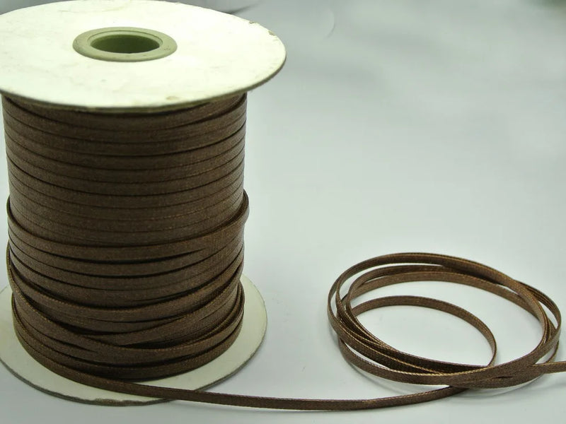 100 Yards Brown Flat Waxed Cord Craft Lace String Thread