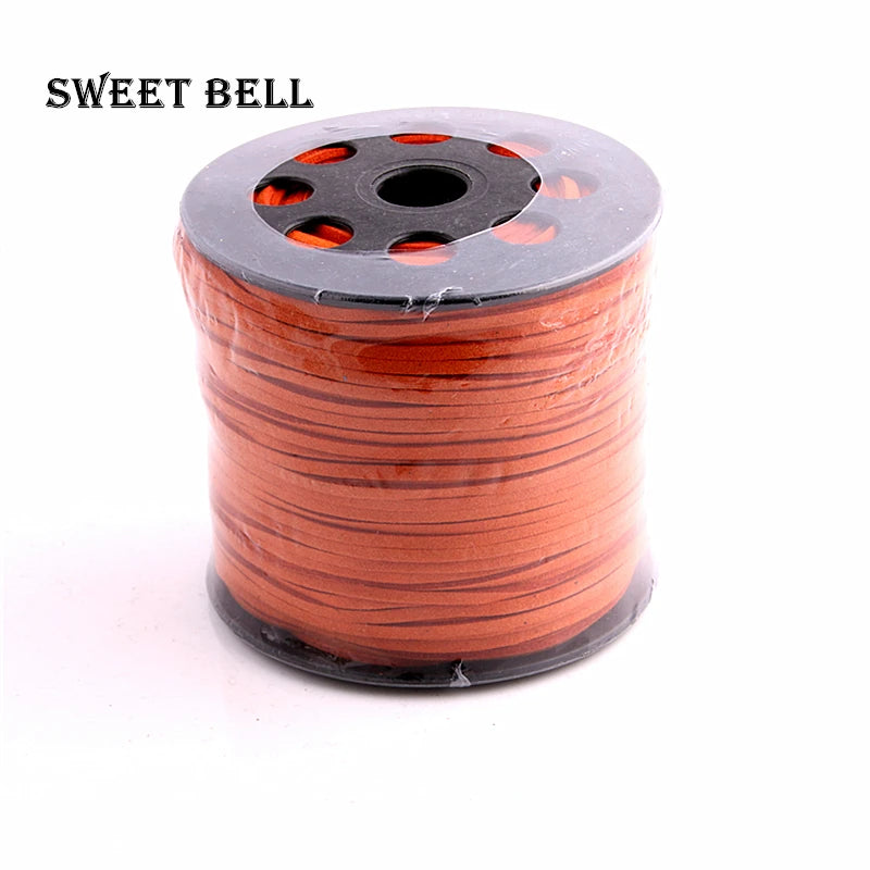 100 Yards 3x1.5mm Flat Faux Suede Cord Beading Thread SZ0001