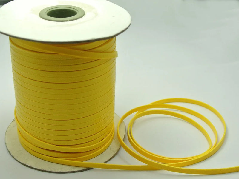 100 Yards Yellow Flat Waxed Cord String Thread 4mm
