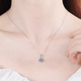 Mossan Stone Necklace Women's Lab Diamond Pendant Jewelry S925 Silver